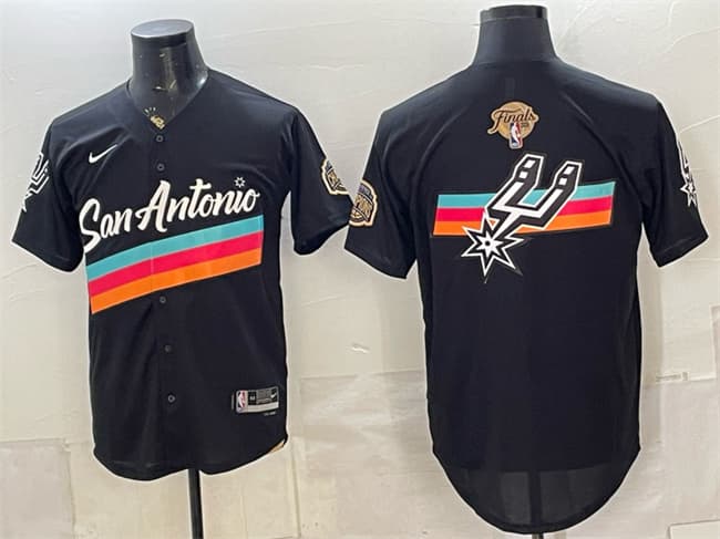 Team Big Logo San Antonio Spurs black City Edition jersey