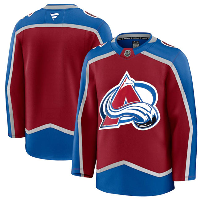 Custom Colorado Avalanche burgundy Home jersey