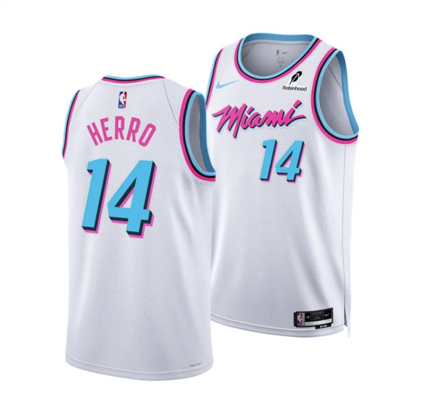 Tyler Herro Miami Heat white City Edition jersey