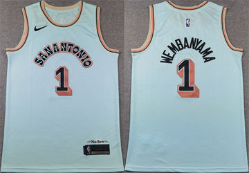 Victor Wembanyama San Antonio Spurs blue City Edition jersey