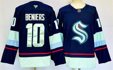 Matty Beniers Seattle Kraken navy Home jersey