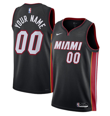 Custom Miami Heat black jersey