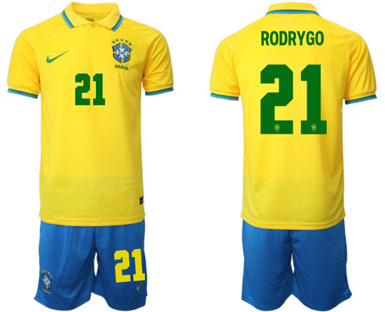 Rodrygo Brazil National Team yellow Home jersey