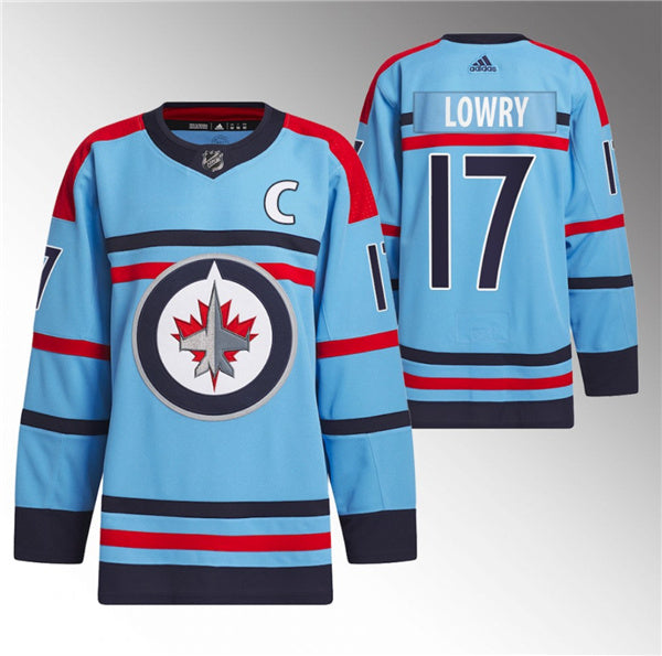 Adam Lowry Winnipeg Jets blue jersey