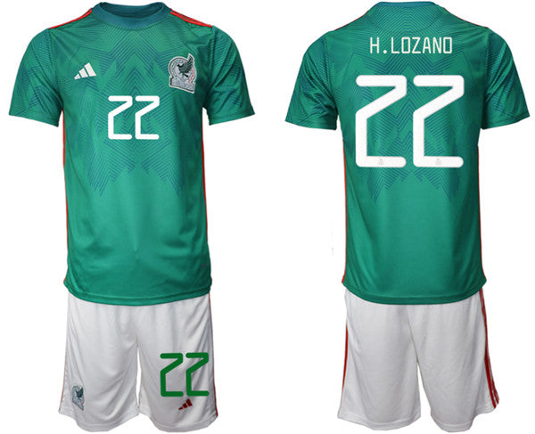 H.lozano Mexico National Team green Home jersey