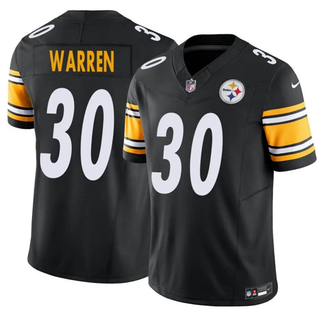 Jaylen Warren Pittsburgh Steelers black Vapor jersey