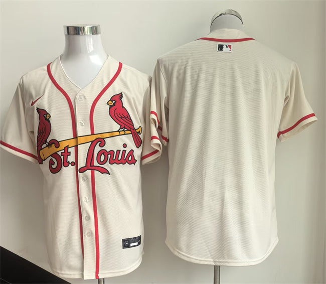 Custom St. Louis Cardinals cream Limited jersey