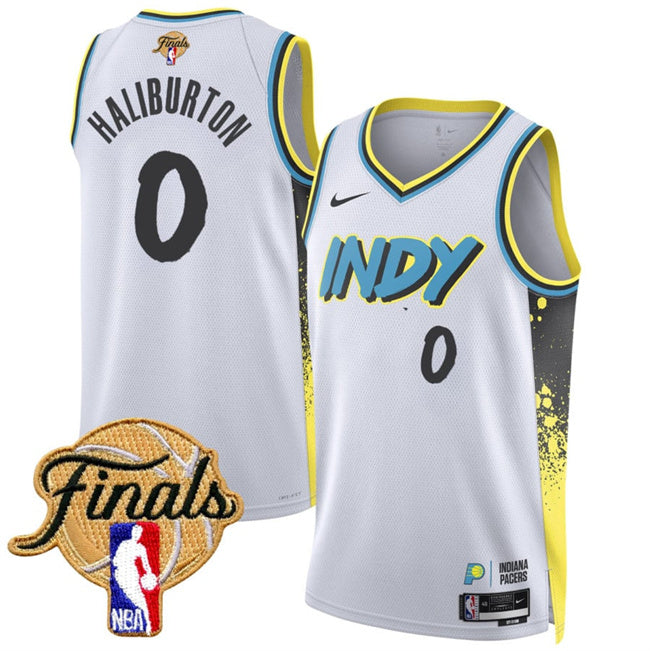 Tyrese Haliburton Indiana Pacers white City Edition jersey