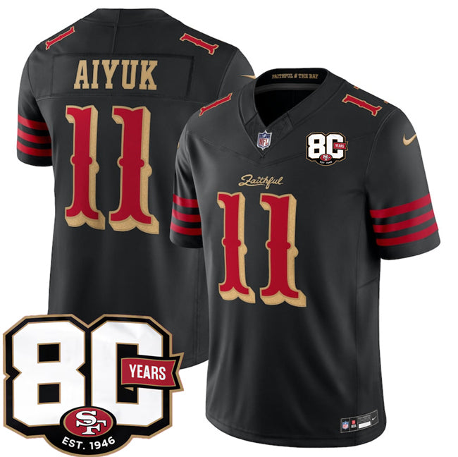 Brandon Aiyuk San Francisco 49ers black Vapor jersey