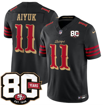 Brandon Aiyuk San Francisco 49ers black Vapor jersey