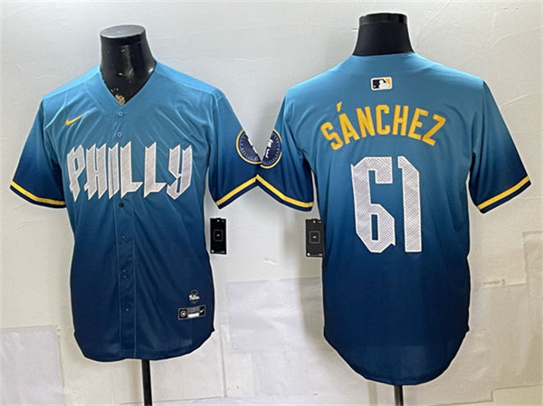 Jhoan Durán Philadelphia Phillies blue City Connect jersey