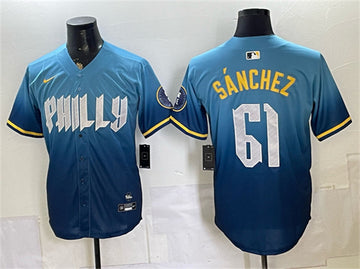Jhoan Durán Philadelphia Phillies blue City Connect jersey