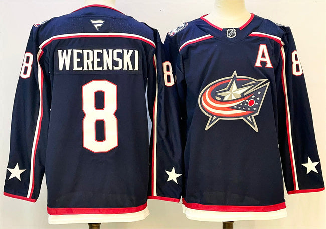 Zach Werenski Columbus Blue Jackets navy jersey