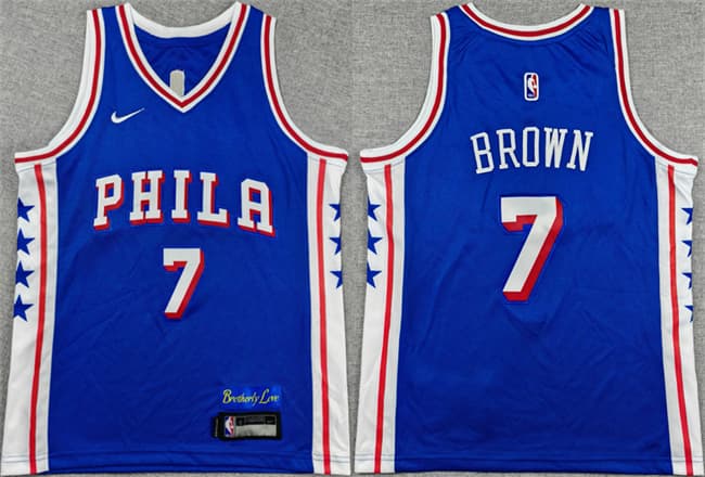 Jaylen Brown Philadelphia 76ers royal jersey