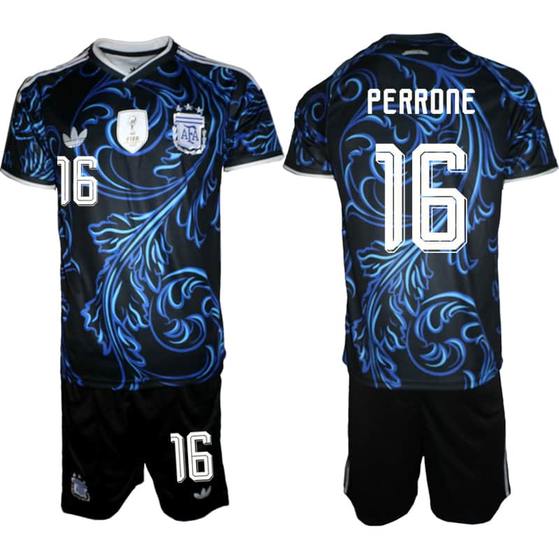 Máximo Perrone Argentina National Team black Away jersey