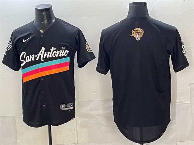 Custom San Antonio Spurs black City Edition jersey