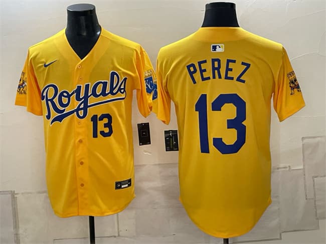 Salvador Perez Kansas City Royals gold Vapor jersey