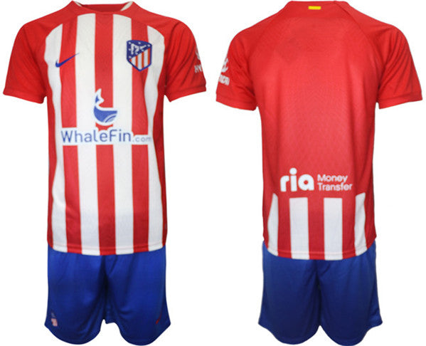 Custom Atletico Madrid red Home jersey
