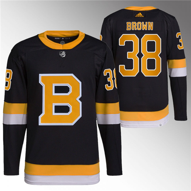 Patrick Brown Boston Bruins black Home jersey