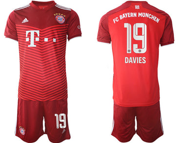 Alphonso Davies Bayern Munich red Home jersey