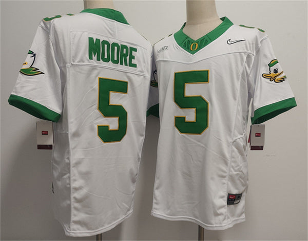 Dakorien Moore Oregon Ducks white jersey