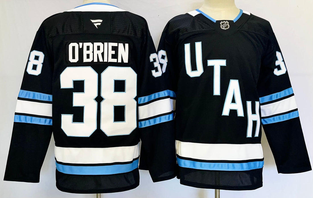 Liam O'Brien Utah Mammoth navy jersey