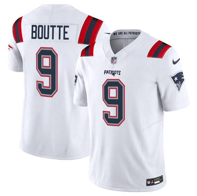 Kayshon Boutte New England Patriots white Vapor jersey