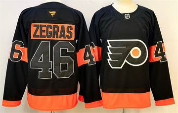 Trevor Zegras Philadelphia Flyers black jersey
