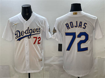 Miguel Rojas Los Angeles Dodgers white Gold Collection jersey