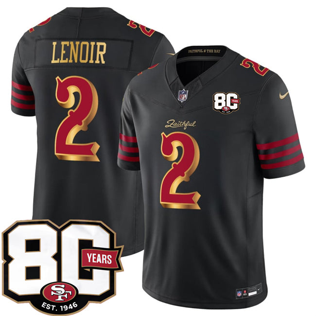Deommodore Lenoir San Francisco 49ers black Vapor jersey