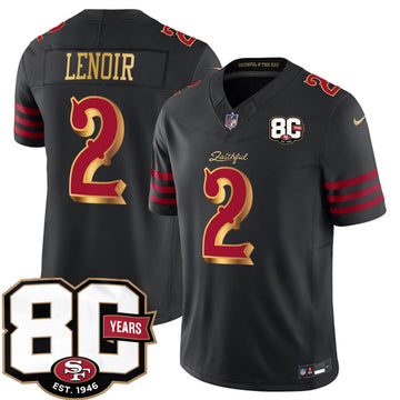 Deommodore Lenoir San Francisco 49ers black Vapor jersey