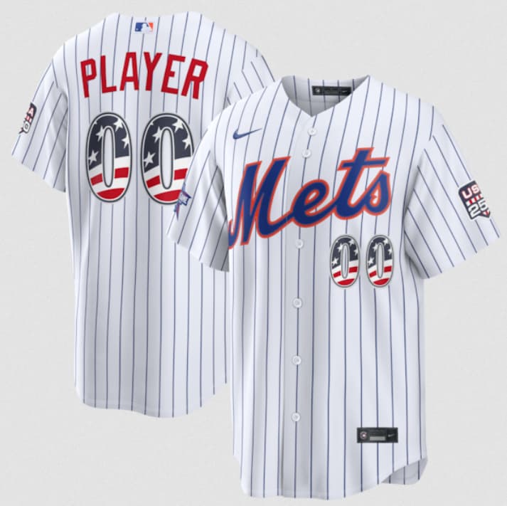 Custom New York Mets white All-Star jersey