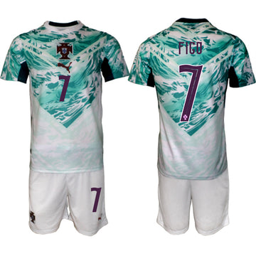 Luís Figo Portugal National Team green Away jersey