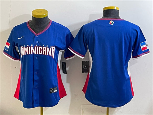 Custom Dominican Republic Baseball royal Classic jersey