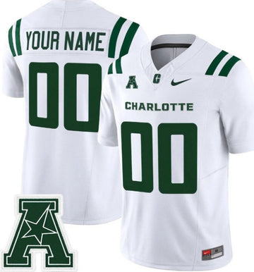 Custom Charlotte 49ers white Vapor jersey