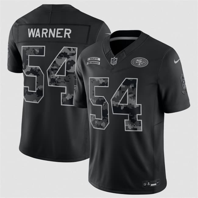 Fred Warner San Francisco 49ers black Salute To Service jersey