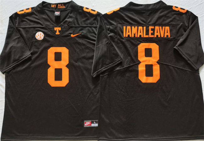 Nico Iamaleava Tennessee Volunteers black jersey