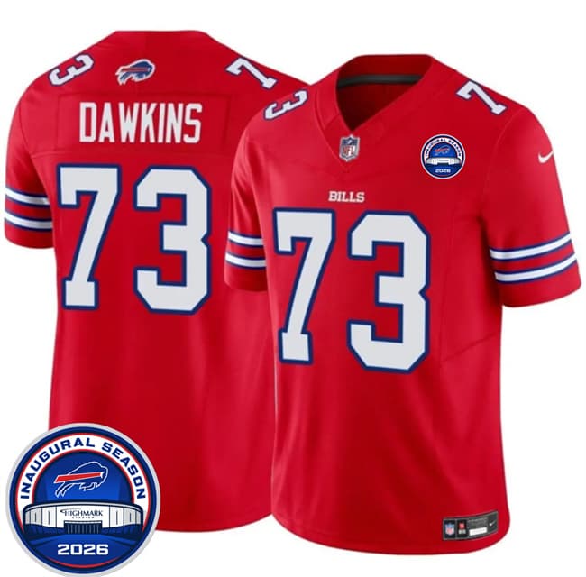 Dion Dawkins Buffalo Bills red jersey