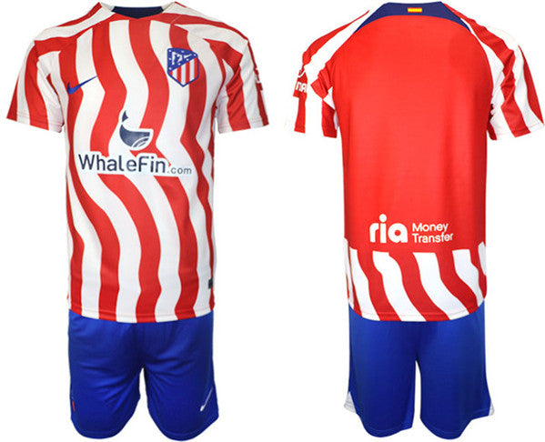 Custom Atletico Madrid red Home jersey