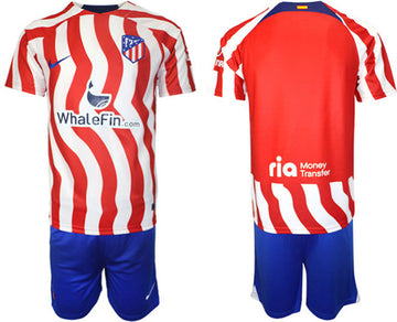 Custom Atletico Madrid red Home jersey
