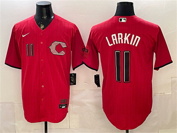 Barry Larkin Cincinnati Reds red City Connect jersey