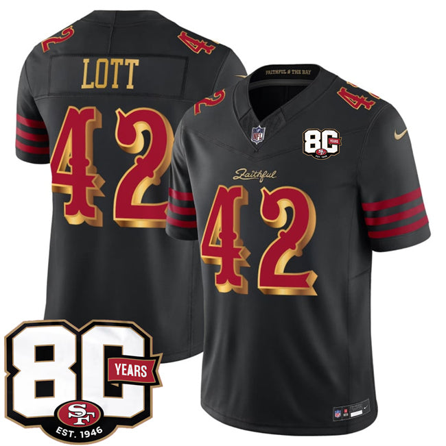 Ronnie Lott San Francisco 49ers black Vapor jersey