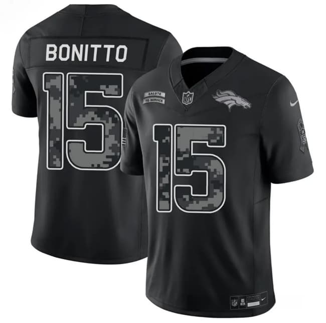 Nik Bonitto Denver Broncos black Salute To Service jersey