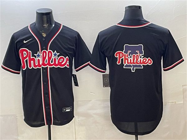 Team Big Logo Philadelphia Phillies black Fashion jersey