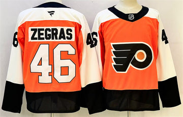 Trevor Zegras Philadelphia Flyers orange jersey