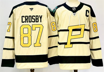 Sidney Crosby Pittsburgh Penguins cream Winter Classic jersey