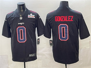 Christian Gonzalez New England Patriots black Fashion jersey