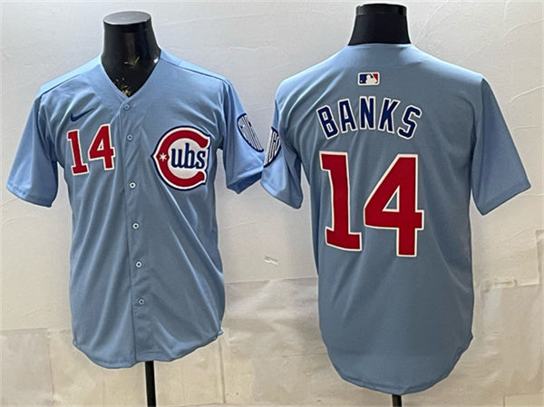 Ernie Banks Chicago Cubs blue Limited jersey
