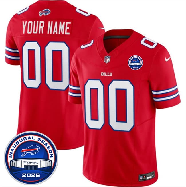 Custom Buffalo Bills red jersey