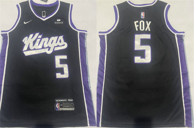 De'Aaron Fox Sacramento Kings black jersey